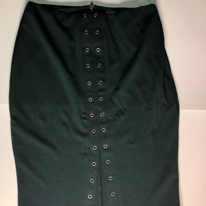 Green stretch skirt